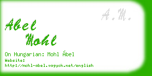 abel mohl business card